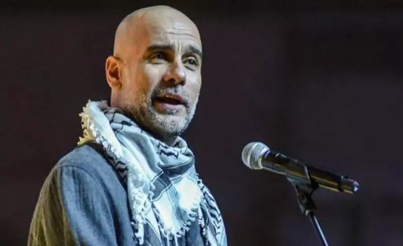غوارديولا يدعو للمشاركة في مؤتمر برشلونة لدعم الحقوق الفلسطينية