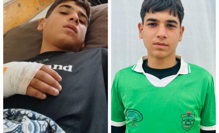 إصابة لاعب خدمات رفح محمود أبو طه بقصف في خان يونس